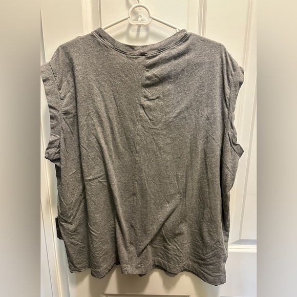 Graphic Relaxed Fit Vintage Cotton Jersey Crew Neck Dolman Tank - Picture 12 of 12